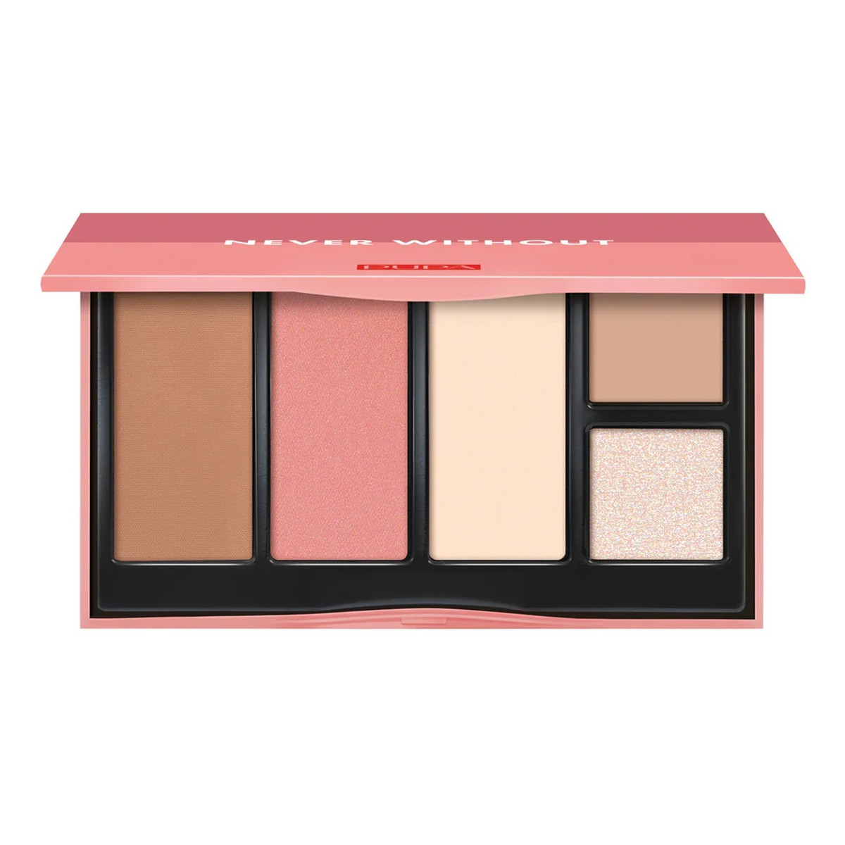 Pupa Milano Never without all in one face palette paleta do makijażu twarzy 001 light skin 15.2g