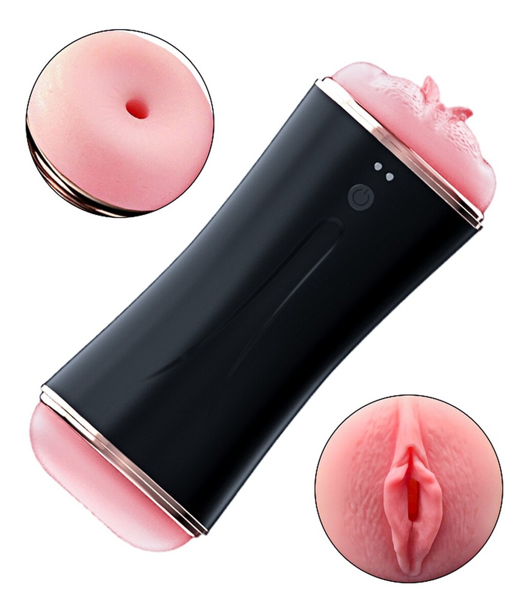 Vibrating masturbation cup duży podwójny masturbator z możliwością regulowania ucisku podczas masażu