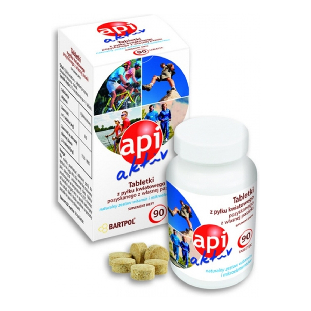 Bartpol Api aktive tabletki z pyłkiem kwiatowym suplement diety 90 tabletek
