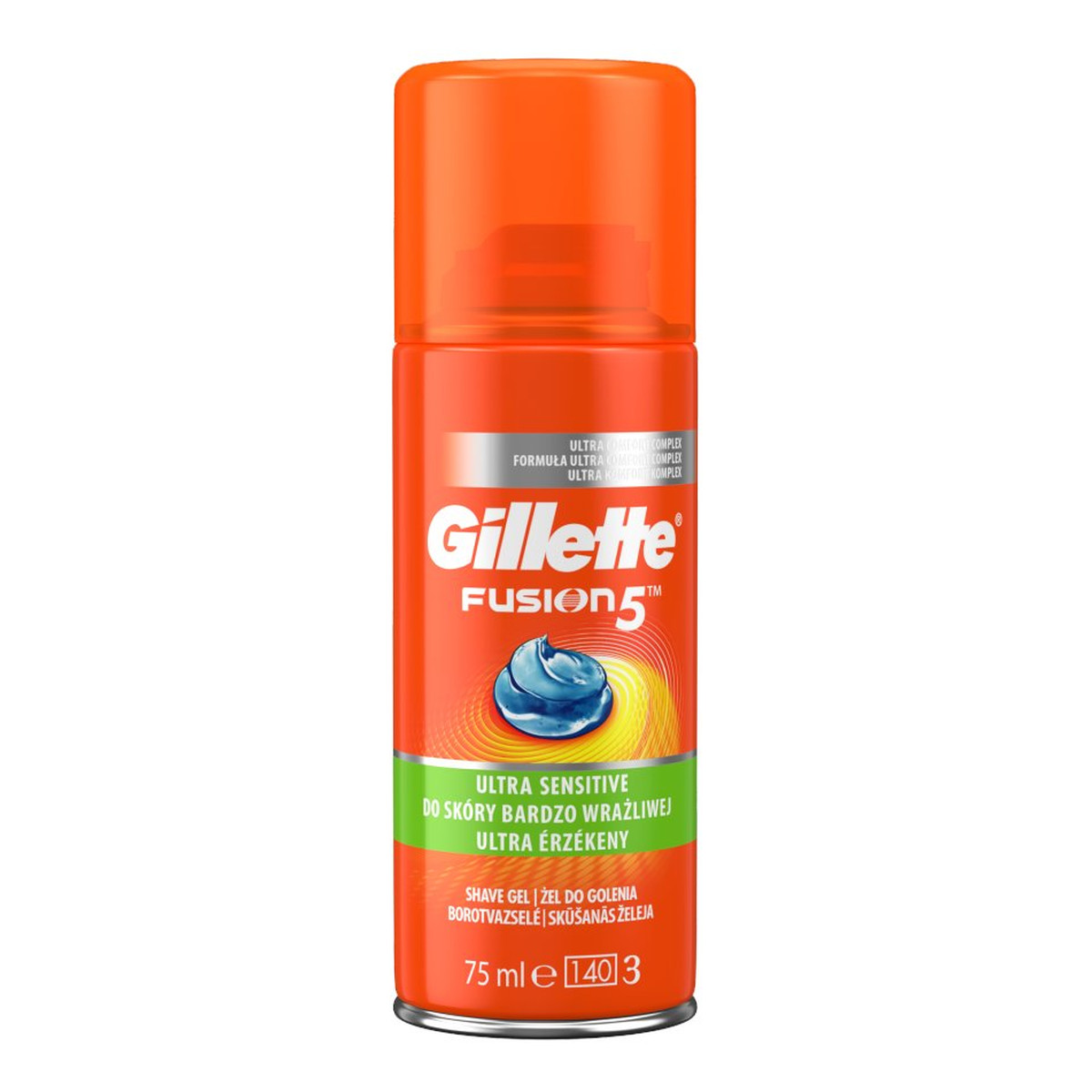 Gillette Fusion5 ULTRA SENSITIVE żel do golenia do bardzo skóry wrażliwej 75ml