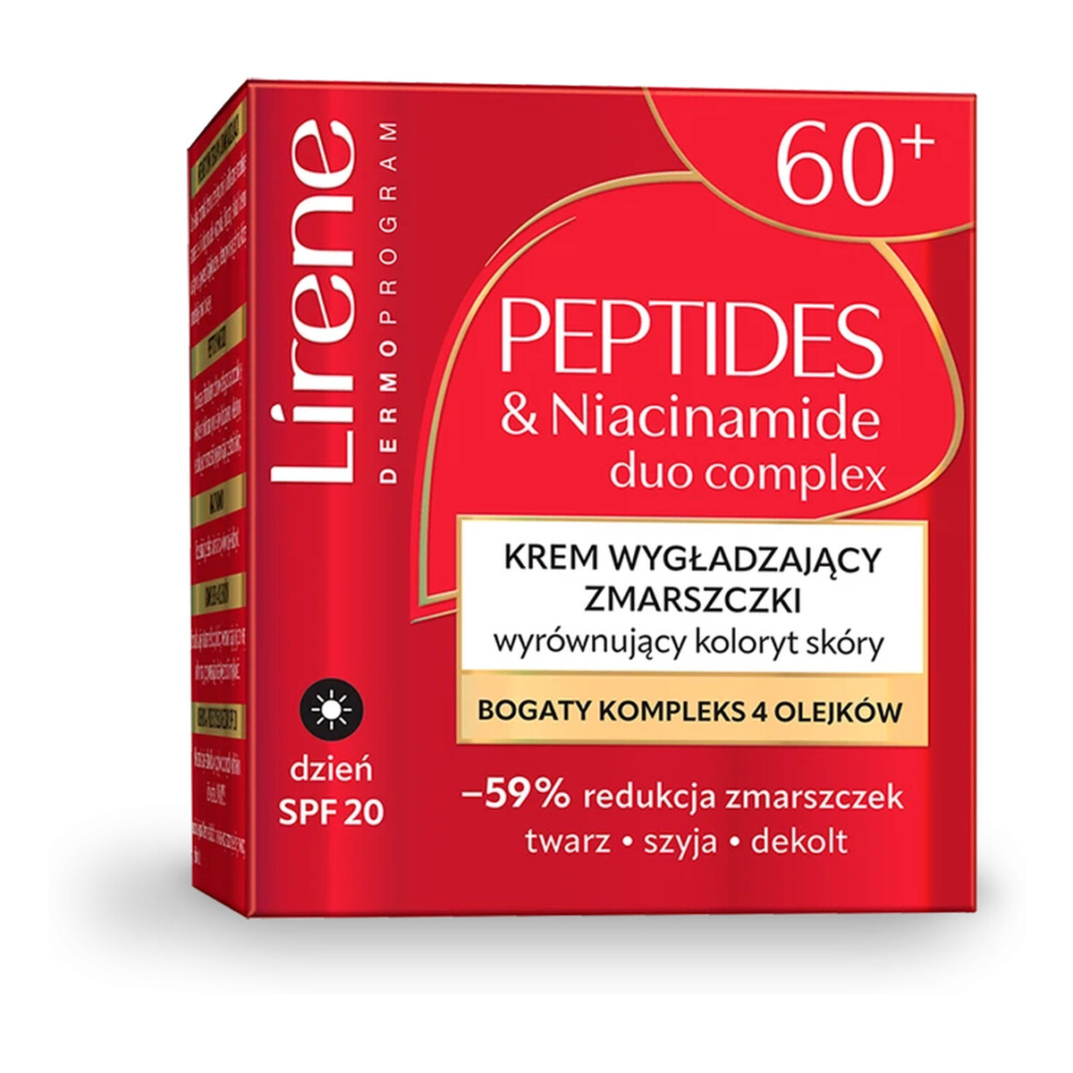 Lirene Krem wygładzający zmarszczki wyrównujący koloryt 60+ na dzień 50ml