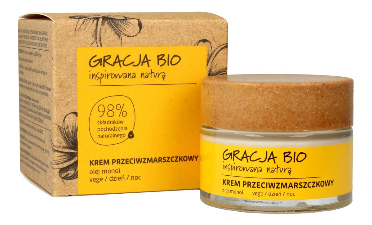 krem przeciwzmarszczkowy do twarzy z olejem monoi na dzień i na noc