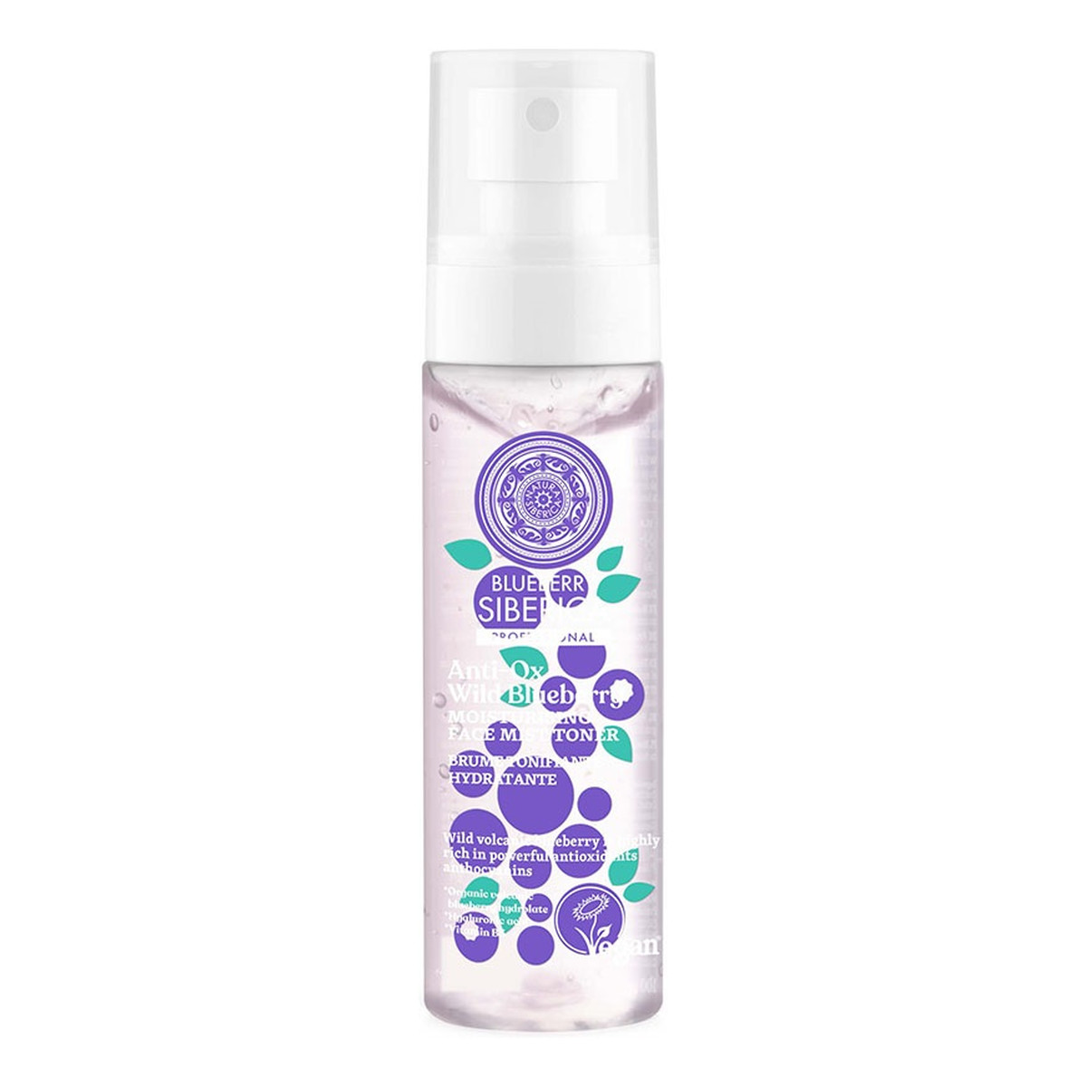 Natura Siberica Blueberry siberica wegański nawilżający tonik-mgiełka do twarzy 100ml