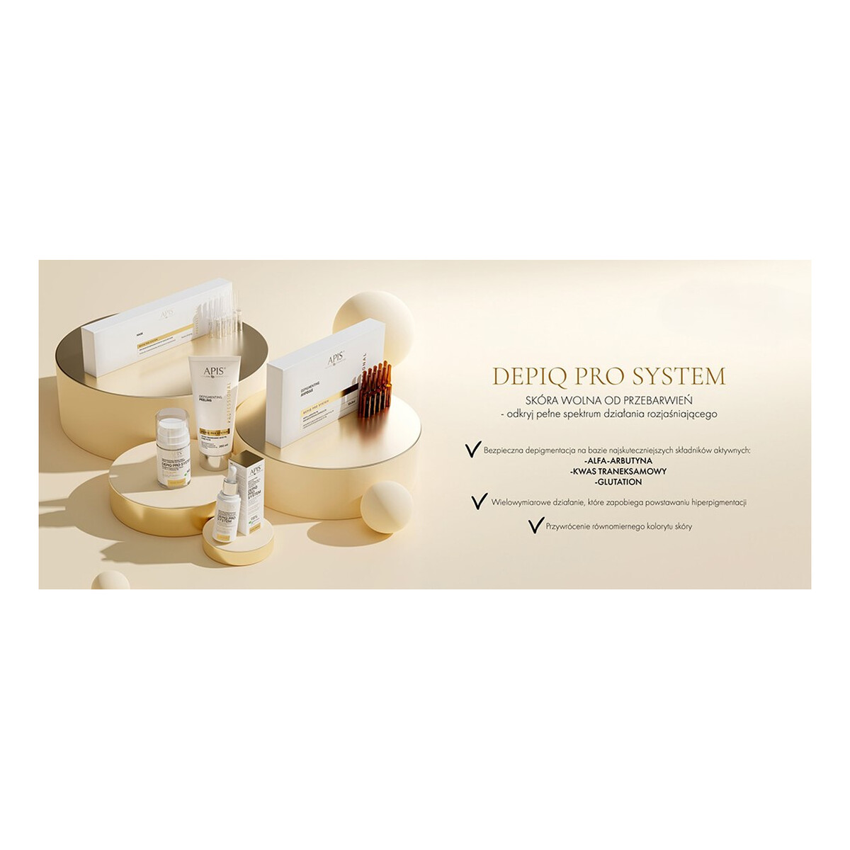 Apis Depiq pro system depigmentująca ampułka z α-arbutyną 1% i kompleksem rozjaśniającym 2% 10x 3ml