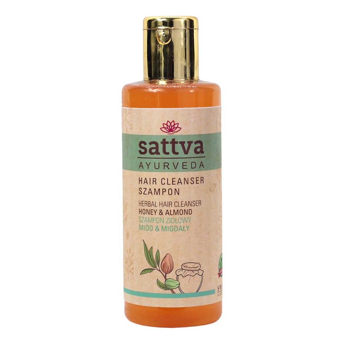 Sattva Hair Cleanser Szampon ziołowy Honey & Almond 210ml