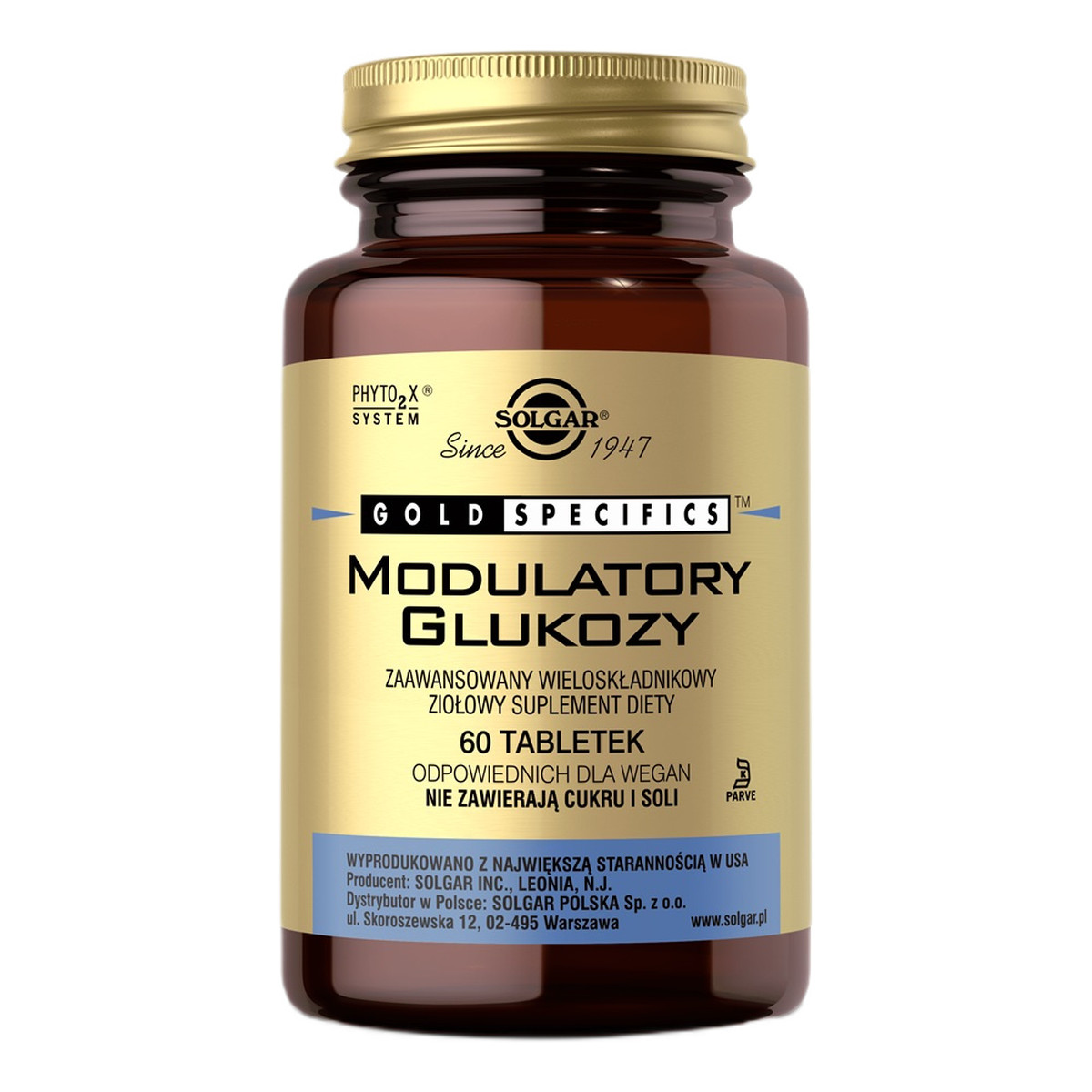 Solgar Glucose modulators suplement diety 60 tabletek