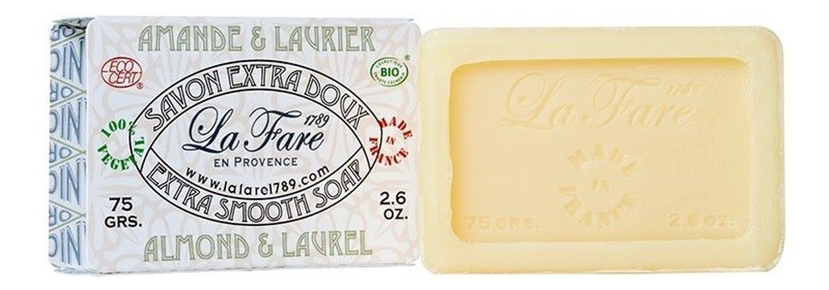 1789 Extra Smooth Soap Organiczne Mydło Pielęgnacyjne Almond & Laurel