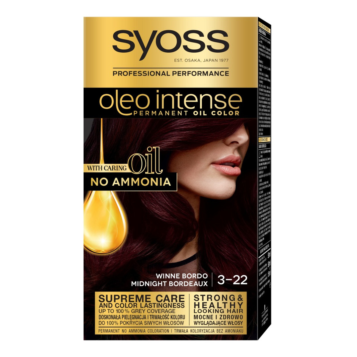Syoss Oleo intense farba do włosów trwale koloryzująca z olejkami 3-22 winne bordo