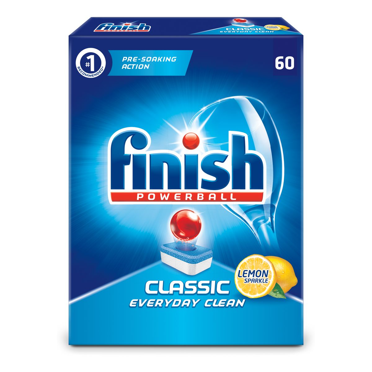 Finish Powerball Classic tabletki do mycia naczyń w zmywarkach Lemon 60szt