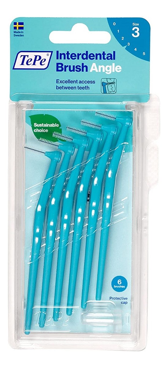 Angle szczoteczki międzyzębowe 0.6mm niebieskie 6szt