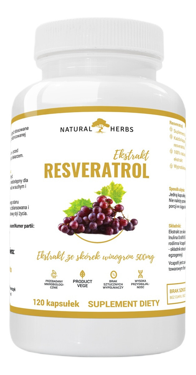 Resveratrol suplement diety 120 kapsułek