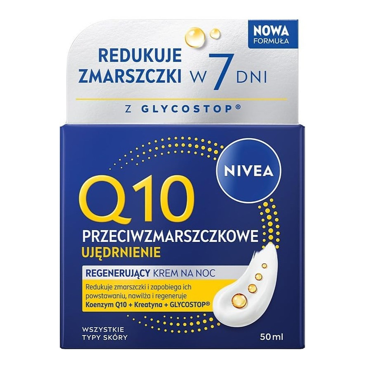 Nivea Q10 Przeciwzmarszczkowe ujędrnienie regenerujący Krem na noc 50ml