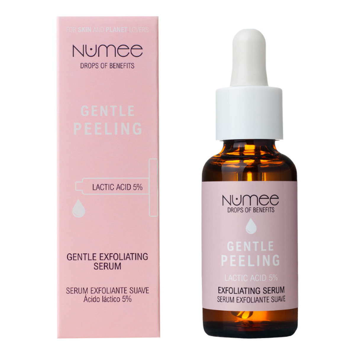 Numee Drops of Benefits Gentle Peeling Serum delikatnie złuszczające z Kwasem mlekowym 30ml