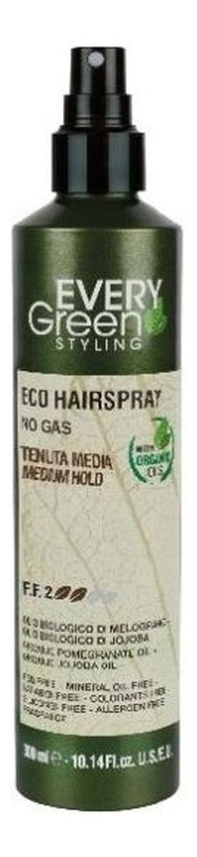 Eco Hairspray No Gas Ekologiczny lakier do włosów o średniej mocy utrwalenia Medium Hold