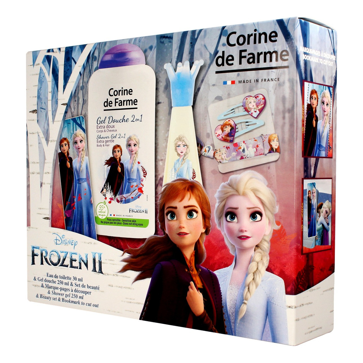Corine De Farme Disney Zestaw prezentowy Frozen 2 woda toaletowa dla dzieci + żel pod prysznic + gadżety 30ml