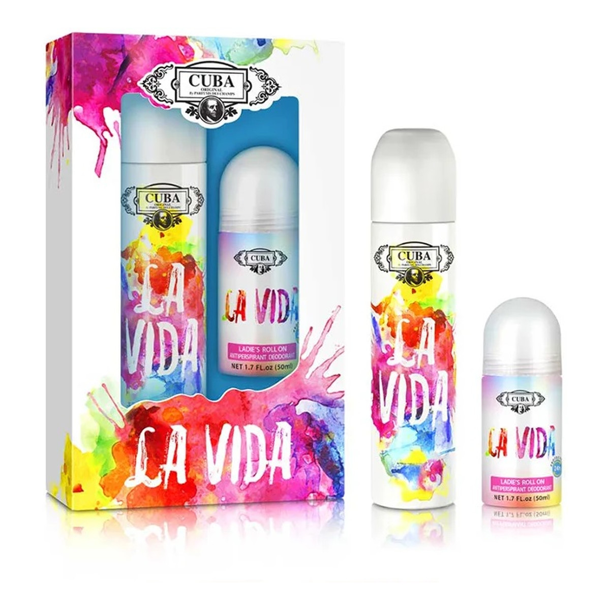 Cuba Cuba La Vida For Women Zestaw woda perfumowana spray 100ml + dezodorant w kulce 50ml