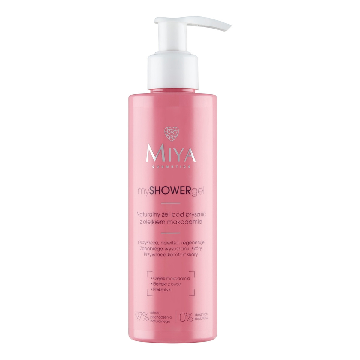 Miya Cosmetics mySHOWERgel naturalny Żel pod prysznic z olejkiem makadamia 190ml