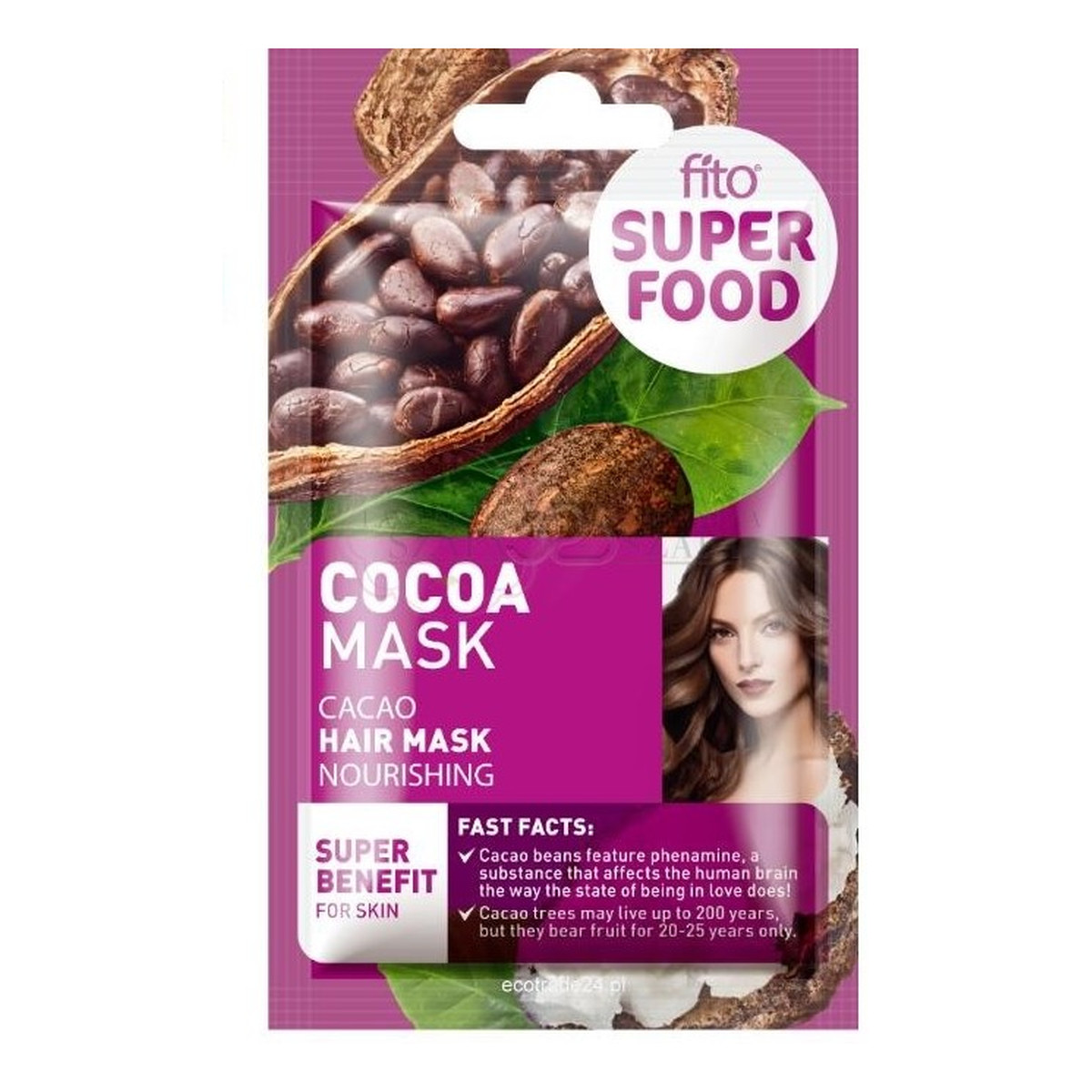 Fito FITO SUPERFOOD maska do włosów, odżywcza, Kakao 20ml