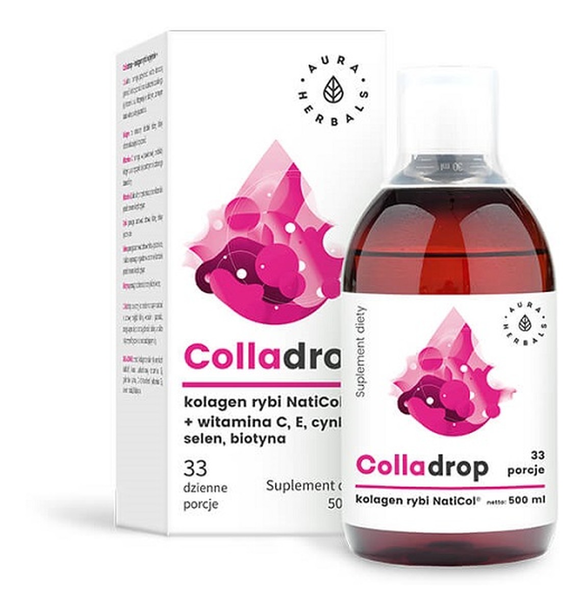 Colladrop kolagen rybi + witamina c suplement diety w płynie 500ml