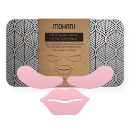 Zestaw wielorazowych silikonowych płatków pod oczy i maski na usta