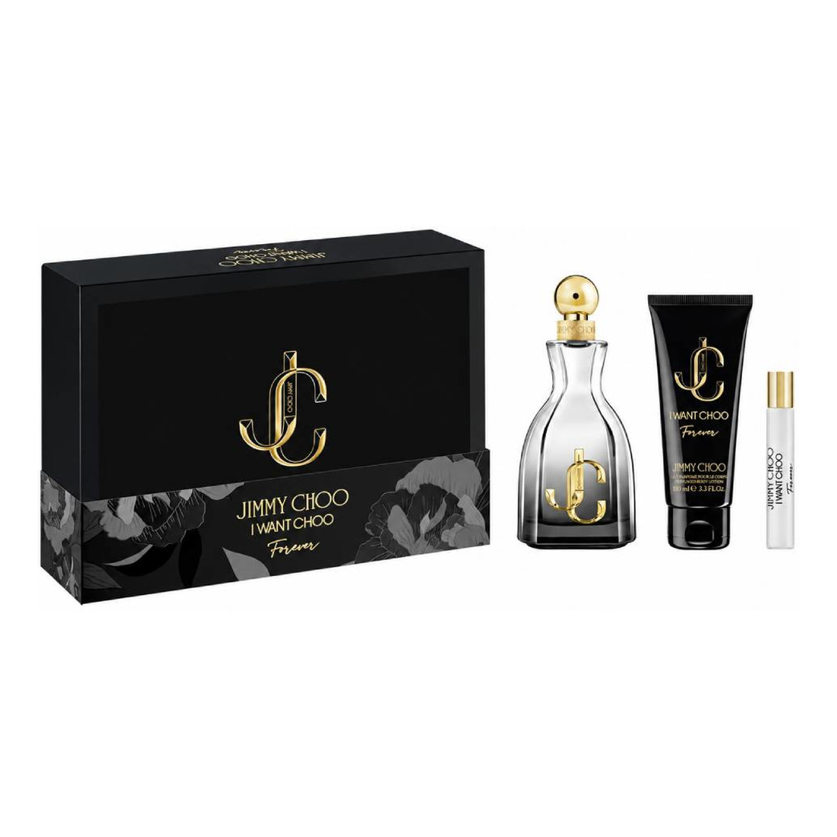 Jimmy Choo I Want Choo Forever zestaw woda perfumowana spray 100ml + balsam do ciała 100ml + woda perfumowana spray 7,5ml