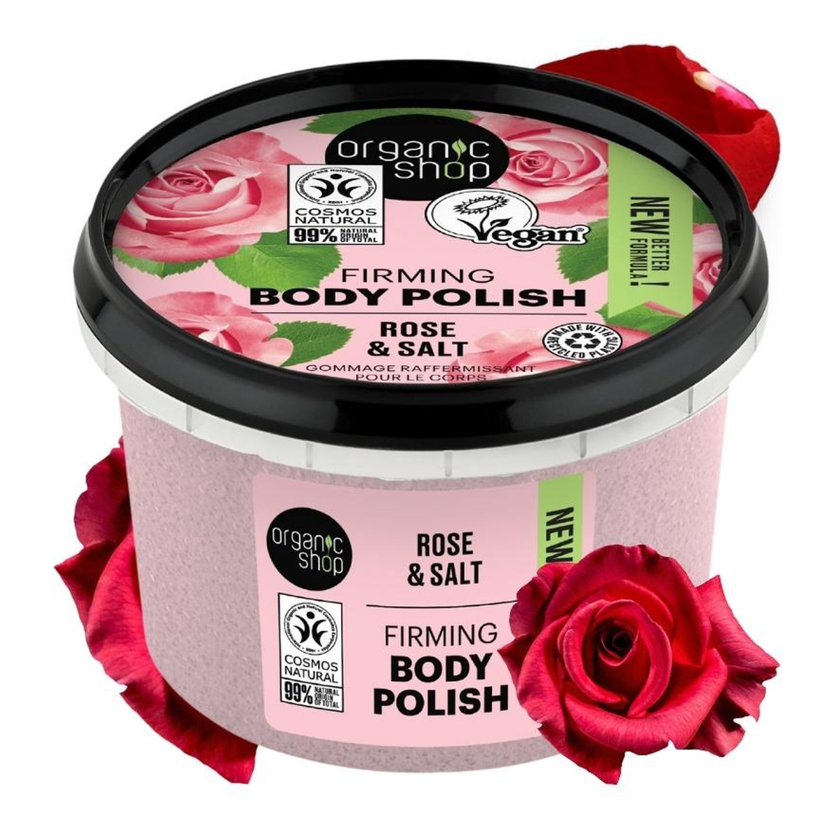 Organic Shop Perłowa Róża Organiczny Peeling Do Ciała 250ml