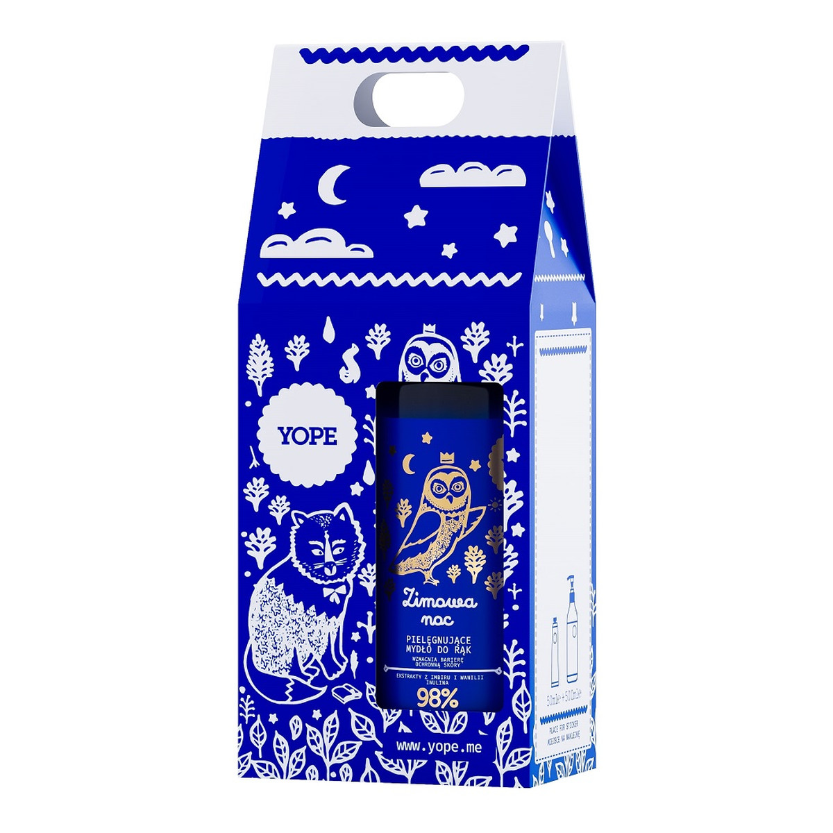 Yope Zimowa Noc Zestaw pielęgnujące mydło do rąk 500ml + ochronny krem do rąk 50ml