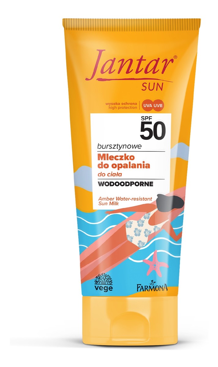sun bursztynowe Mleczko do opalania do ciała spf50