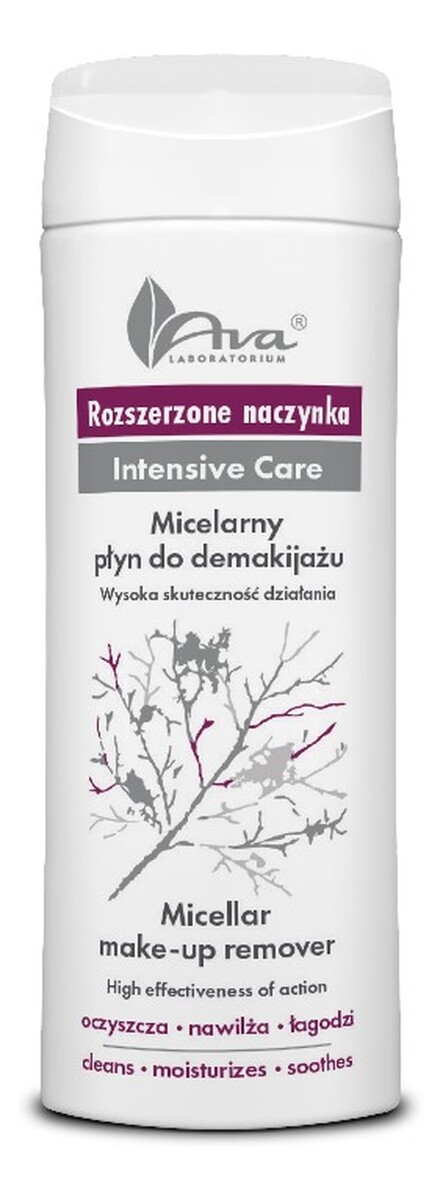Rozszerzone naczynka Micelarny płyn do demakijażu