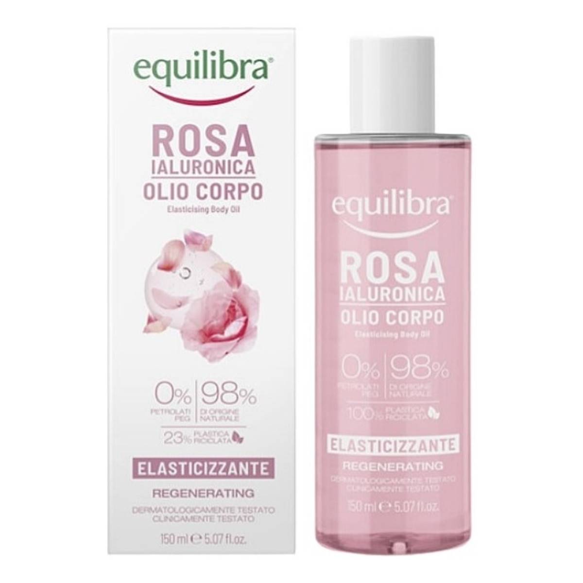 Equilibra Rosa różany Olejek do ciała z kwasem hialuronowym 150ml