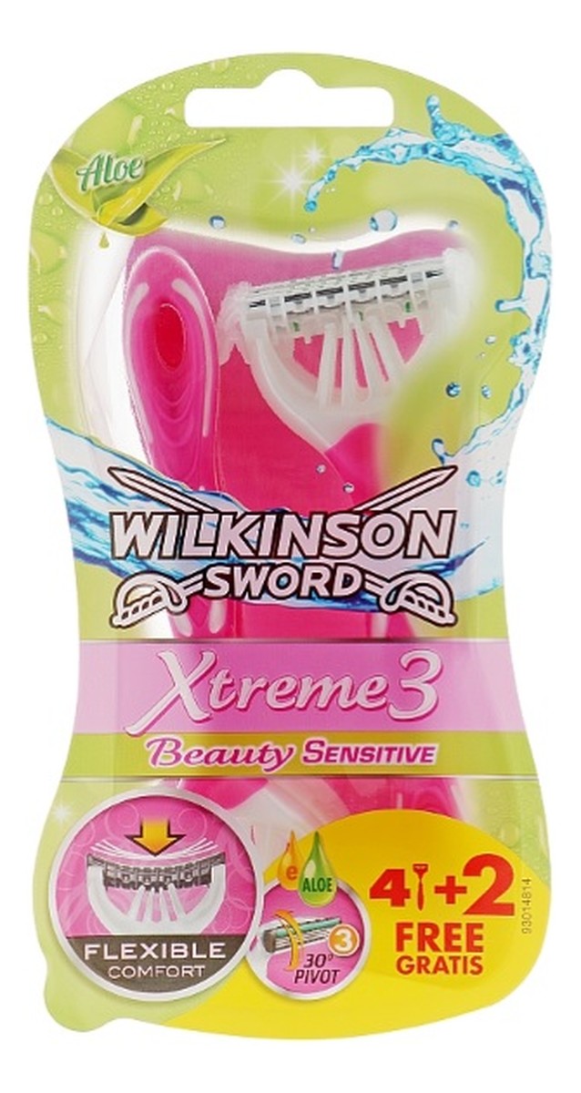 Xtreme3 beauty sensitive jednorazowe maszynki do golenia dla kobiet 6szt
