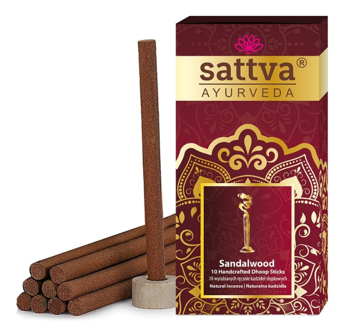 Kadzidełka słupkowe Sandalwood 10szt.