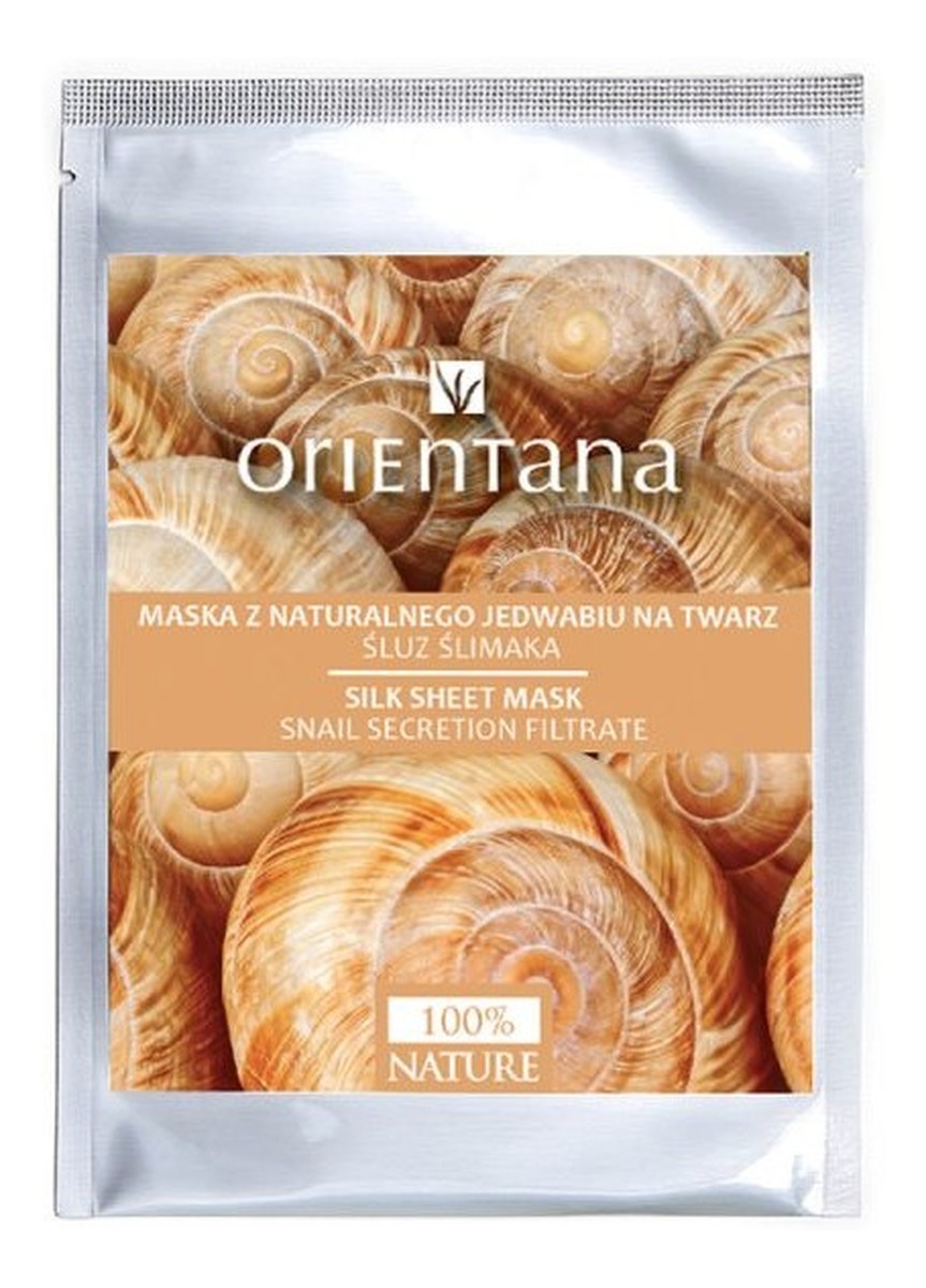 Maska do twarzy z naturalnego jedwabiu ze Śluzem ślimaka