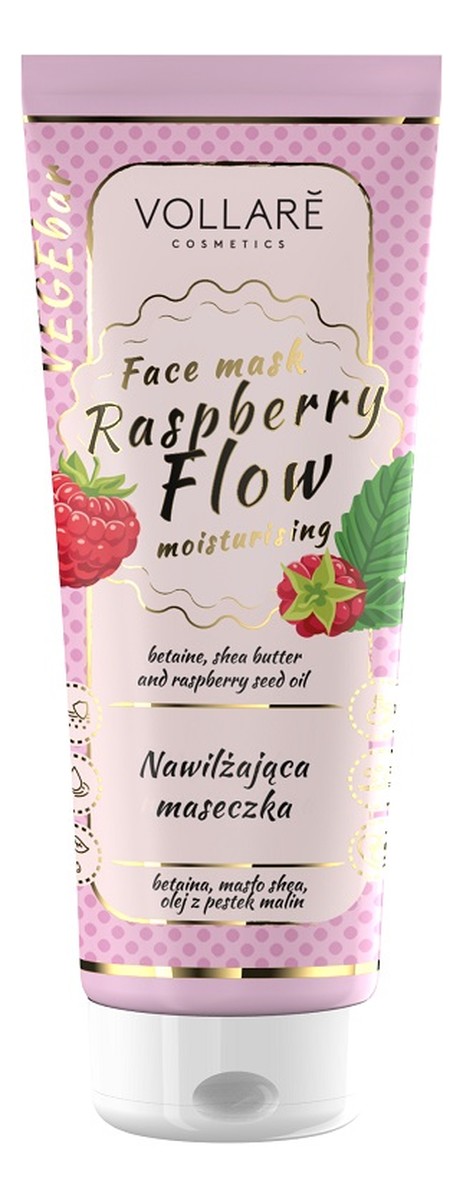 Vegebar raspberry flow nawilżająca maseczka do twarzy