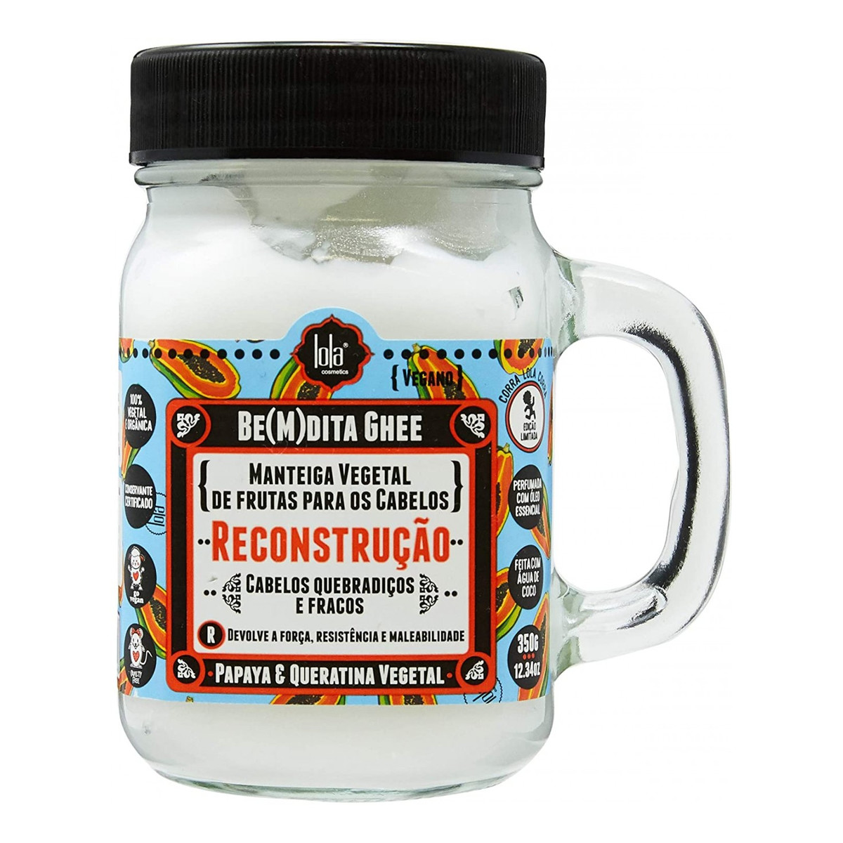 Lola Cosmetics Be(M)dita Ghee Regenerująca maska do włosów z Papają i Keratyną 350g