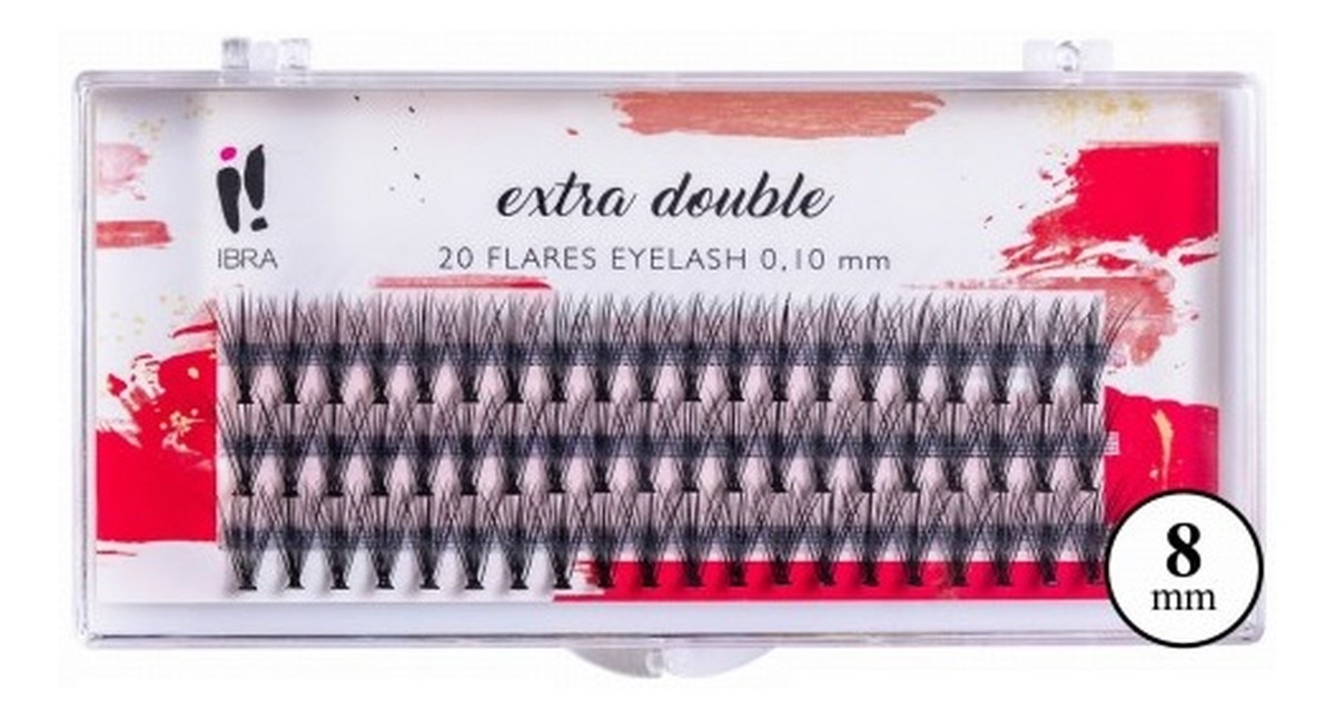 Kępki sztucznych rzęs extra double knot-free c 0.10-8mm