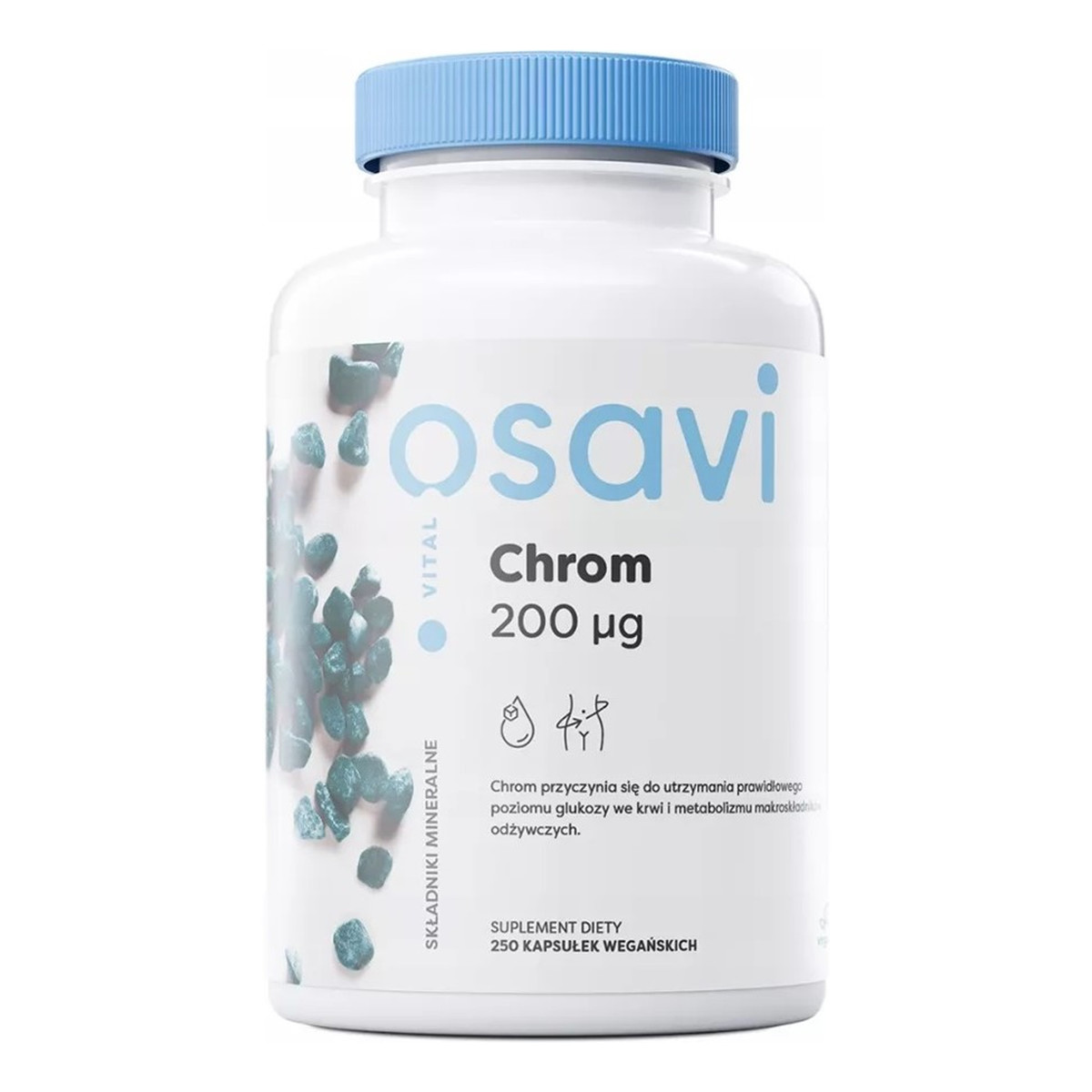 Osavi Chrom 200µg suplement diety 250 kapsułek