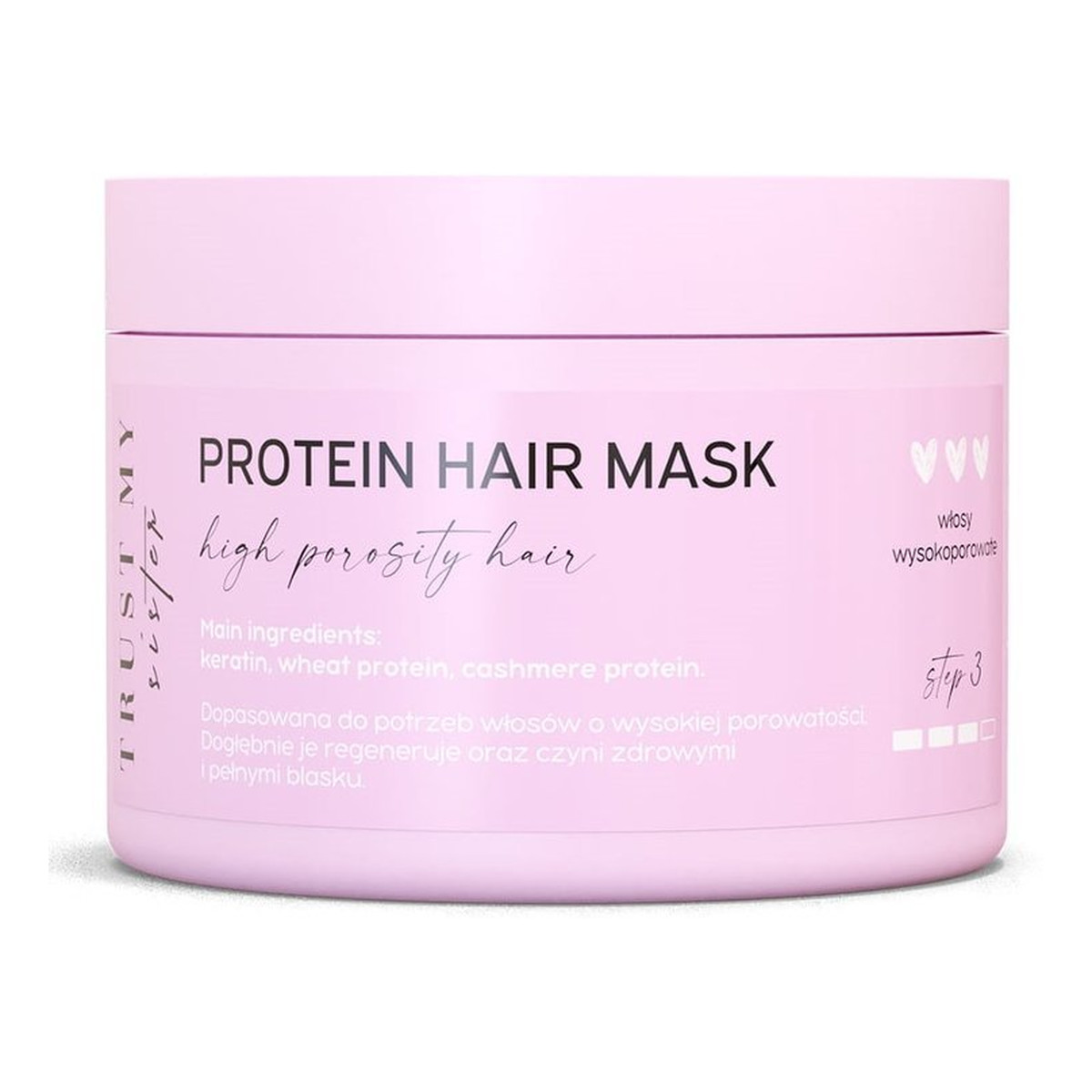 Trust My Sister Proteinowa maska do włosów wysokoporowatych 150g