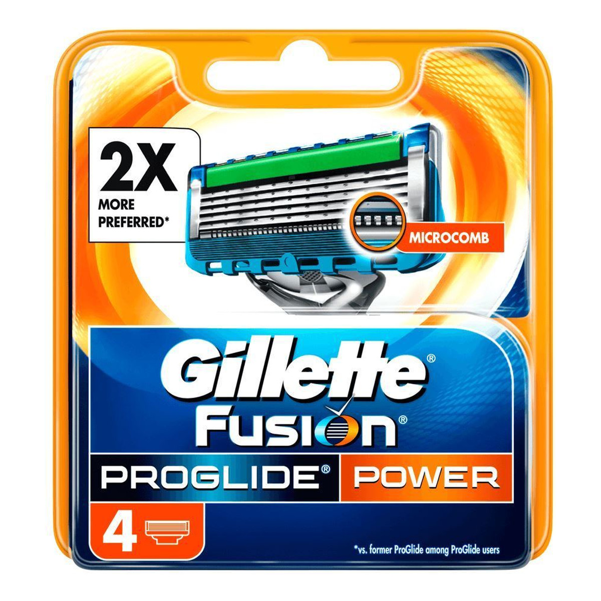 Gillette Fusion Proglide Power wymienne ostrza do maszynki do golenia 4szt