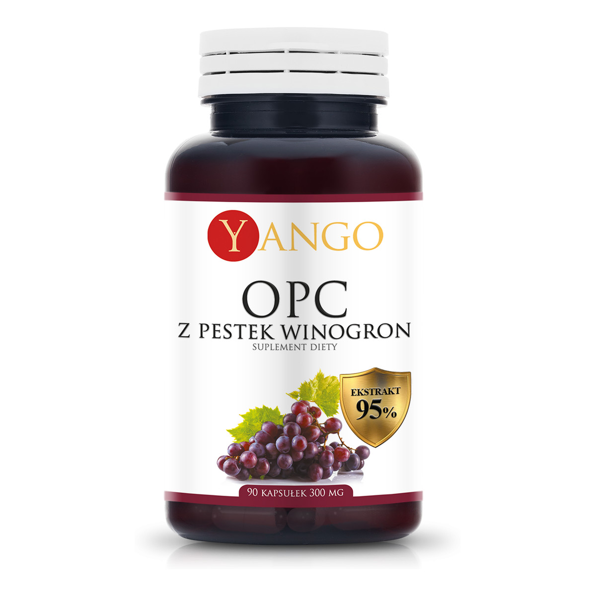 Yango OPC Ekstrakt Z Pestek Winogron 300mg suplement diety 90 kapsułek