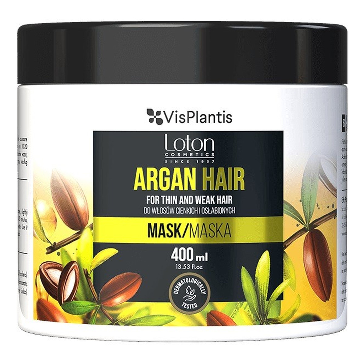 Vis Plantis Loton Maska z arganem do włosów cienkich i osłabionych - Argan Hair 400ml