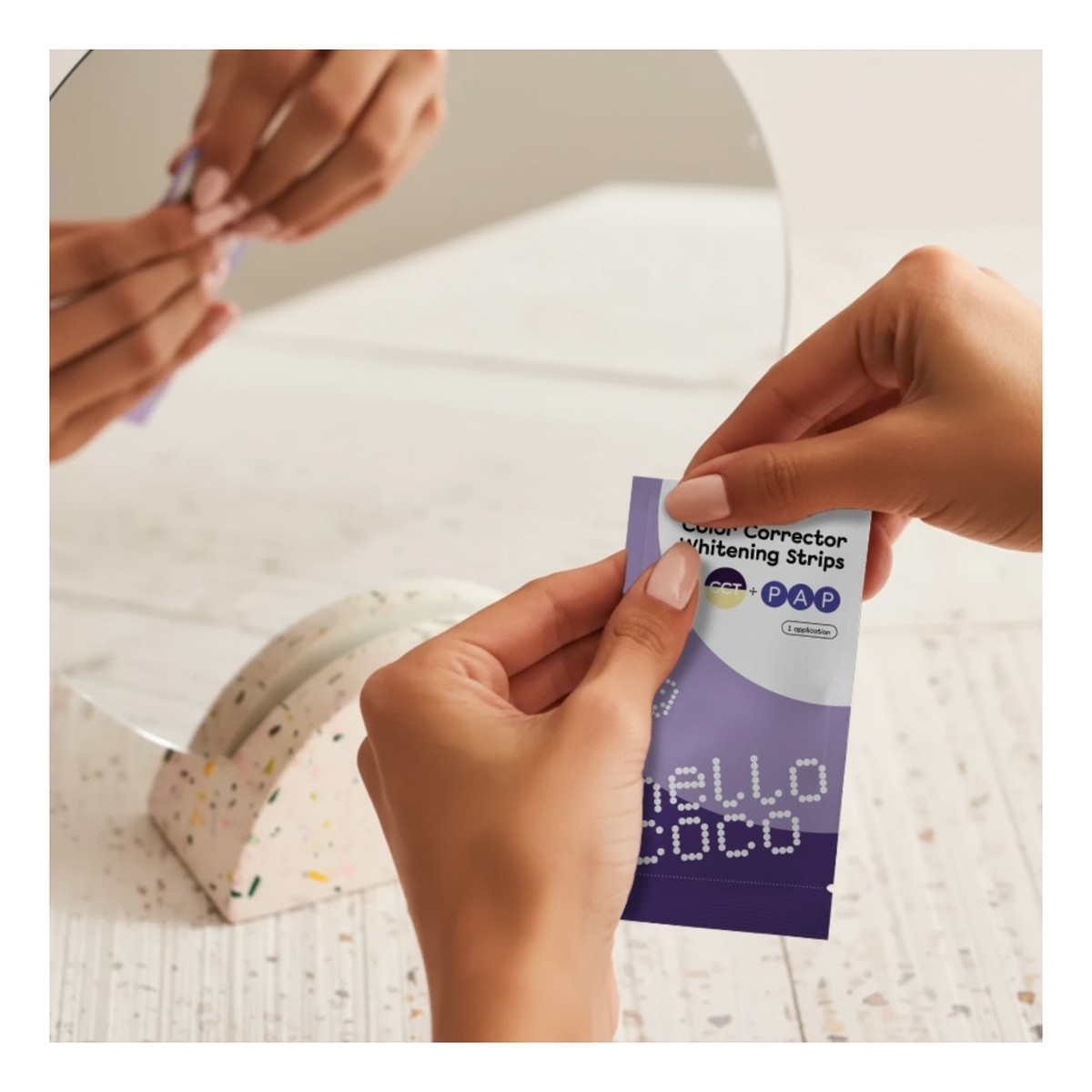 Hello Coco Whitening Strips Paski wybielające z PAP - fioletowe 14szt.