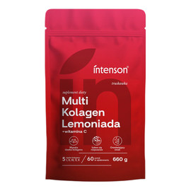 Multi kolagen lemoniada + witamina c suplement diety truskawka 660g