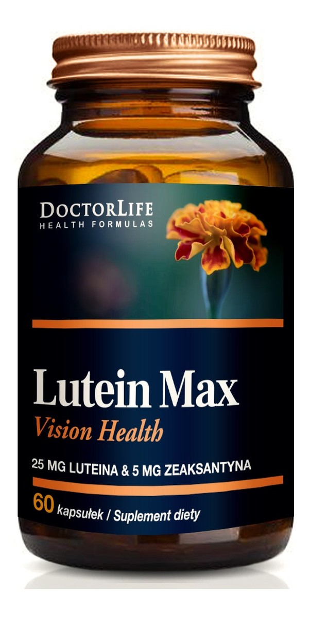 Lutein Max luteina 25mg + zeaksantyna 5mg suplement diety 60 kapsułek