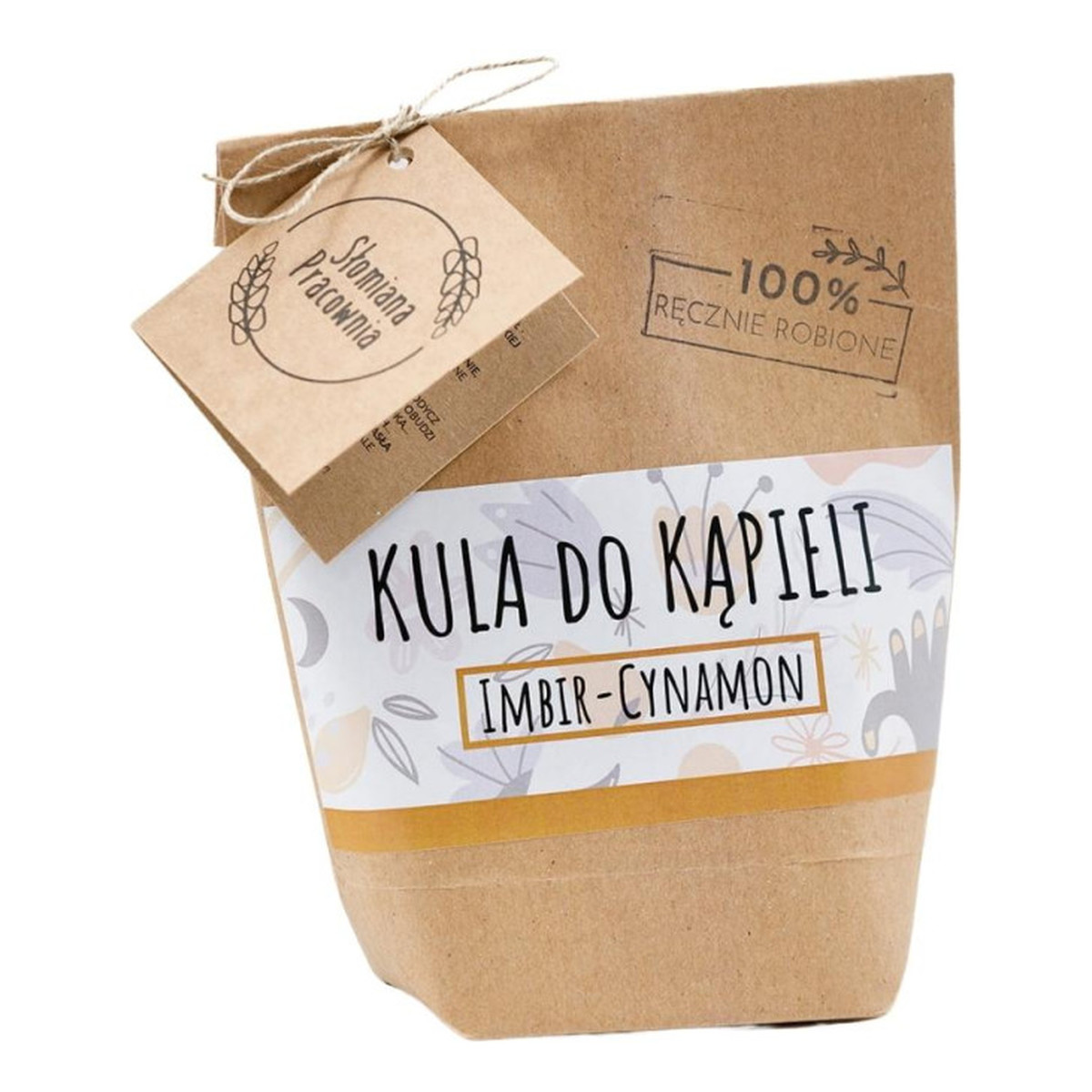 Słomiana pracownia Kula do kąpieli Imbir-Cynamon 70g
