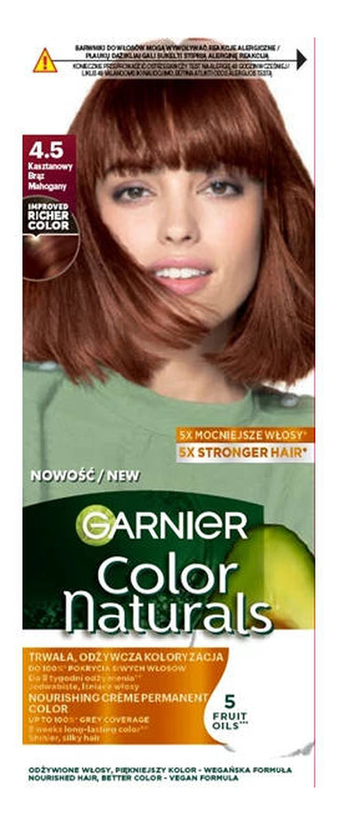 Color naturals odżywcza farba do włosów 4.5 kasztanowy brąz
