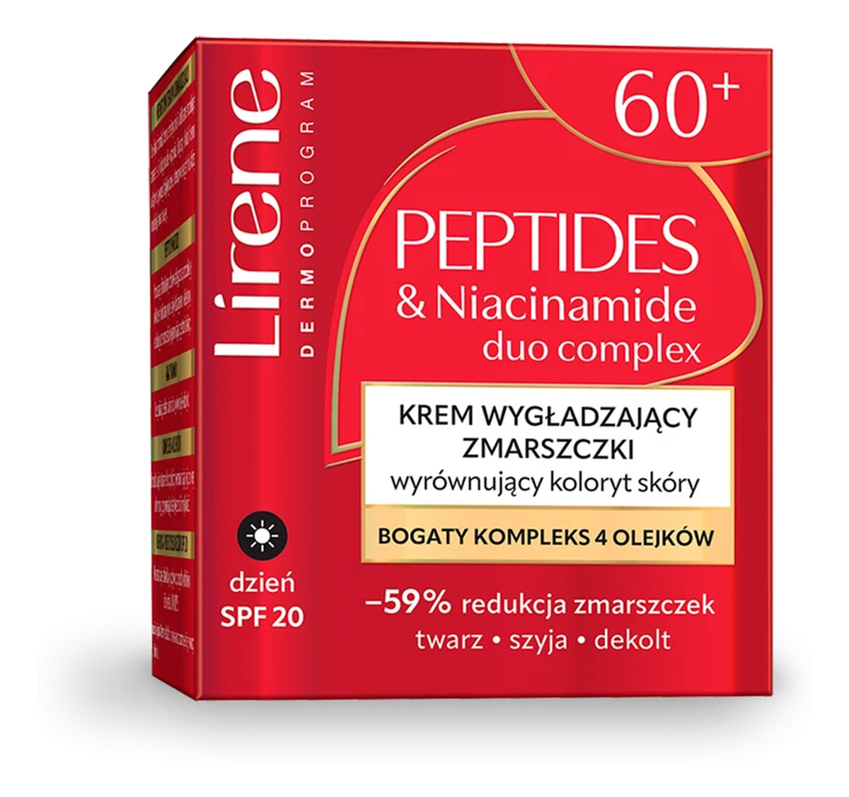 Krem wygładzający zmarszczki wyrównujący koloryt 60+ na dzień