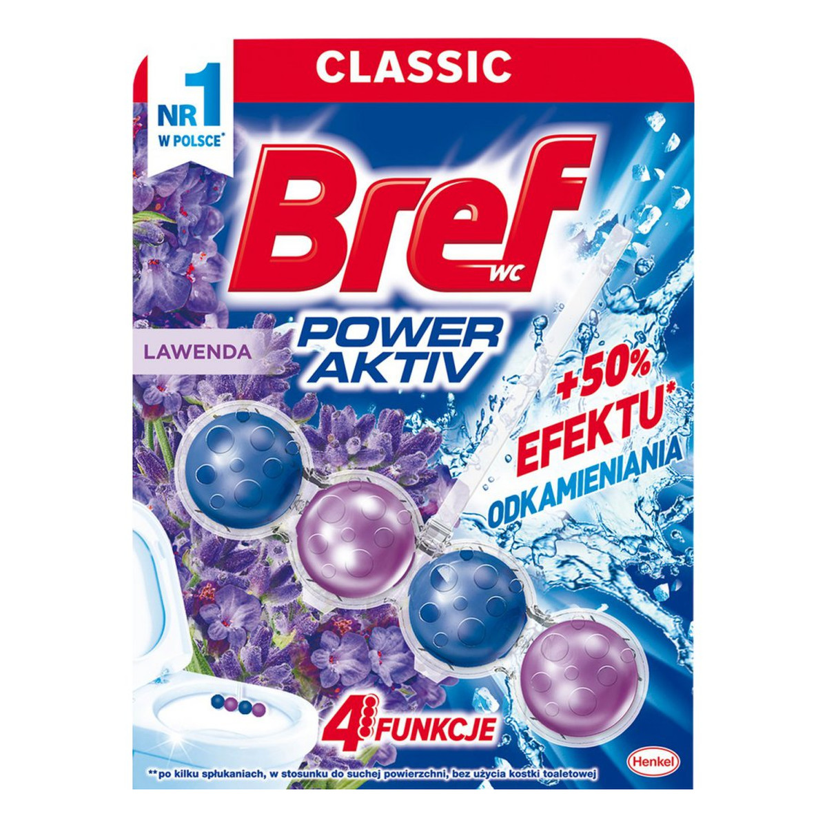 Bref Power Aktiv Kostka do WC Lawenda 50g