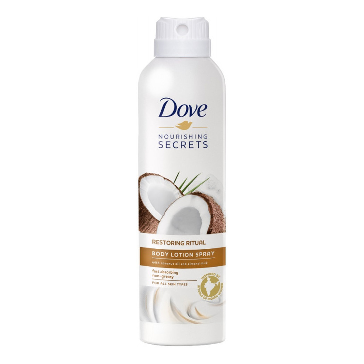 Dove Nourishing Secrets Restoring Ritual Coconut Oil & Turmeric balsam do ciała w spray'u 190ml