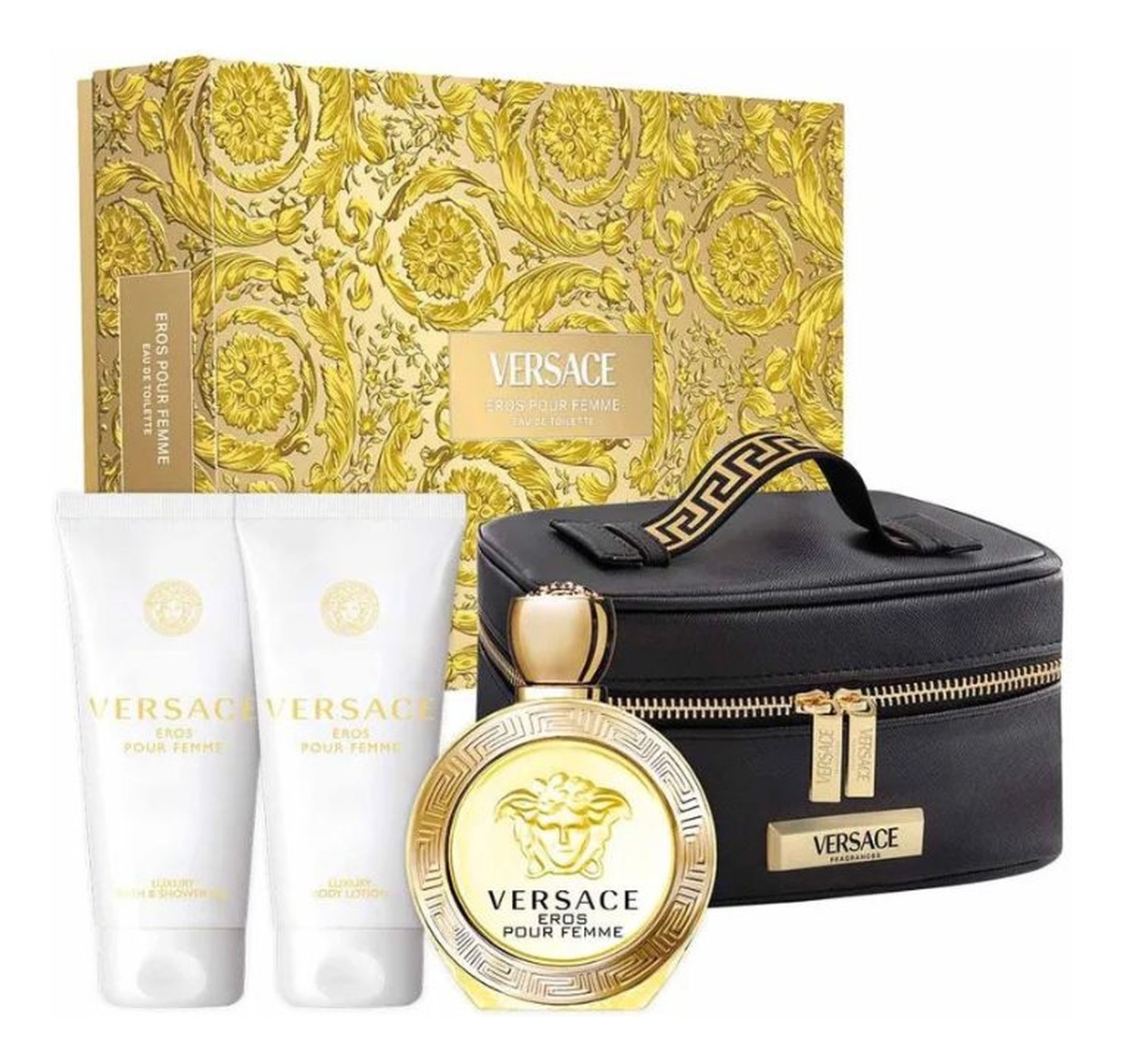 Zestaw woda toaletowa spray 100ml + balsam do ciała 100ml + żel pod prysznic 100ml + kosmetyczka